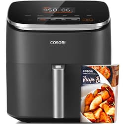 COSORI Air Fryer 9-in-1, Compact & Large 6-Qt, Fast Turbo Modes, 90°–450°F Even Results With Precise Temperature Control, Up to 95% Less Oil*, Roast, Bake, Dry, Reheat, Frozen, Broil, Proof, Grey