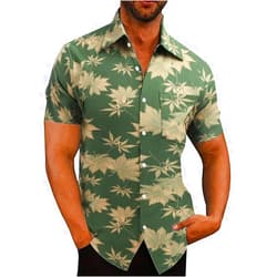 COOFANDY Men's Casual Button Down Shirts Short Sleeve Linen Shirts Summer Beach Dress Shirt