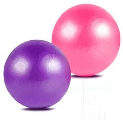 Guirnd Pilates Ball 2P, 9 Inch Workout Ball for Women Men Kid Toddler, Small Exercise Ball with Pump for Physical Therapy, Stability, Stretching, Barre, Yoga, Core(Pink & Purple)