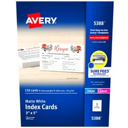 Avery Printable Index Cards with Sure Feed Technology, 3