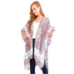 RIAH FASHION Exotic Animal Print Sheer Light Bikini Swim Cover Up Shawl - Kaftan Open Kimono Cardigan, Long Vest Leopard Tiger Cheetah