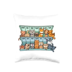 Medication pill box with adorable companion dogs daily pill organizer with cute animals dog pals Throw Pillow