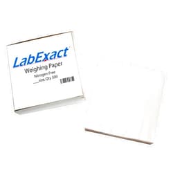 LabExact 1200159 W44 Cellulose Weighing Paper Sheet, Nitrogen Free, Non-Absorbing, High-Gloss, 4 x 4 Inches (Pack of 500)