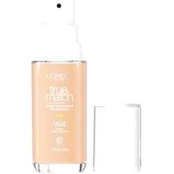 L'Oreal Paris True Match Super-Blendable Foundation, Medium Coverage Liquid Foundation Makeup, W4, Light Medium, 1 Fl Oz