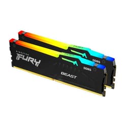 Kingston Fury Beast RGB 64GB (2x32GB) 6000MT/s DDR5 CL30 Desktop Memory | AMD Expo | Plug N Play | Kit of 2 | KF560C30BBEAK2-64