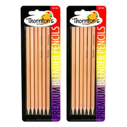 Thornton's Art Supply Premium Colorless Blender Pencil Wax Based for Drawing Sketching Blending Shading | Kids and Adult Artwork (Stick, 12, Count)