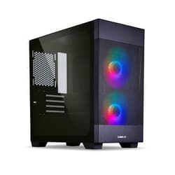 LIAN LI High Airflow Micro ATX PC Case, RGB Gaming Computer Case, Mesh Front Panel Mid-Tower Chassis with 2x140mm ARGB PWM Fans Pre-Installed, Tempered Glass Side Panel (LANCOOL 205M MESH, Black)