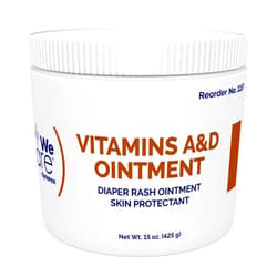 Dynarex Vitamins A & D Ointment, Ointment with Vitamin A and Vitamin D Skin Protectant, for Diaper Rash and Discomfort, White, 15 oz Jar