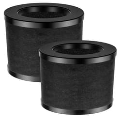 LINNIW 2 Pack TZ-K1 Replacement Filter Compatible With FreAire Air Purifier, ToLife And MK01 MK06 Purifier, 3-in-1 Upgraded Filtration Filters, Activated Carbon and Pre-filter, 360° Rotating Filter(Black)