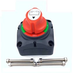 IRYNA Dual1-2-Both-Off Boat Battery Disconnect Switch,12V-60V Battery Cut/Shut Off Switch for Marine Car RV ATV UTV Vehicles,Waterproof Master Heavy Duty Battery Isolator Selector Switch Kit,200/1250Amps