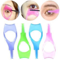 Whybraw Mascara Shield Guard 4 Pcs Lash Buddy Tool Mascara Guard Eye Lash Applicator, Makeup Cosmetic Lash Guard, Eyelash Tool 3 in 1 Upper Lower Mascara Applicator Tool