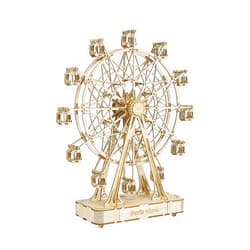 Rolife 3D Wooden Puzzle for Adults,Mechanical DIY Crafts Kits for Kids,Ferris Wheels Music Model Kits to Build,Brain Teaser Puzzles for Boys and Girls
