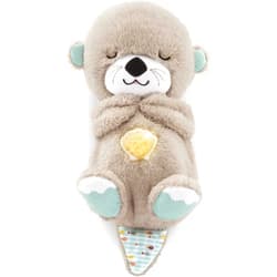 Fisher-Price Baby Toy Soothe 'n Snuggle Otter Portable Plush Sound Machine with Music Lights & Breathing Motion for Newborns 0+ Months