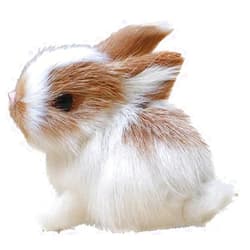 Htppzjr Mini Simulation Rabbits, Realistic Cute Plush Rabbits Lifelike Plush Bunny Realistic Rabbit Miniatures, White Rabbits Home Party Decors Model Gift Miniatures Decorations