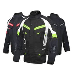 ALPHA CYCLE GEAR ACG ADVENTURE MOTORCYCLE JACKET MEN FOR TOURING CE ARMOR WATERPROOF ALL SEASON BIKER RIDING (BLACK/HI VIS GREEN, 2X-LARGE)