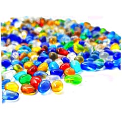 Keedolla 3 LB Glass Fish Tank Gravel Aquarium Fish Tank Stones, Betta Fish Bowl Rocks Gems Marbles Pebbles Gravel for Aquarium, Fish Tank, Vase Fillers, Succulent Plants Decor - Rainbow