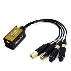 Whirlwind CT-MF Cat5e Ethercon to 4 XLRF/XLRM Convert Con Snake, 1.5 Feet