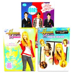 Disney Channel Stars Coloring and Activity Set - 3 Pc Bundle with Hannah Montana and Jonas Brothers Activity Books with Coloring Pages, Posters, More | Kids Pop Music Coloring Activity Set