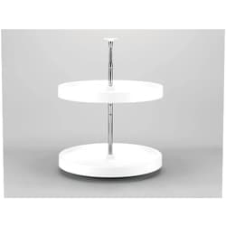 Rev-A-Shelf 24in Full Round Polymer Lazy Susan Set White