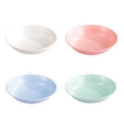 Esowemsn 8pcs Plastic Mini Round Sauce Dishes Dipping Bowls Soy Sauce Dishes Appetizer Serving Tray for Home Kitchen Restaurant(pink,blue,green,white)