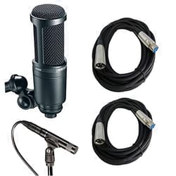 Audio-Technica AT2041SP Studio Microphone Bundle with (2) XLR Cables