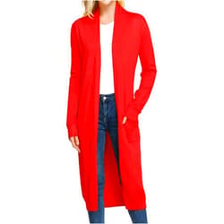 GRACE KARIN Essential Solid Open Front Maxi Long Knitted Cardigan Sweater for Women