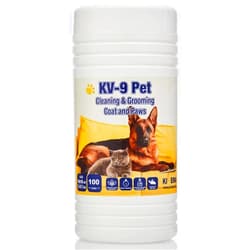 KIVEMA Daily Pet Grooming Wipes for Dog, Cat and Puppies. Cleaning Face Butt Eyes Ears Paws and Body. ((100 Wipes Jar))