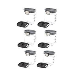 Progressive International Progressive PKS-401 1.5 Cup Mini Prokeeper+ Airtight Silicone Seal Storage Container Great For Spices & Baking Acessories (6- Piece)