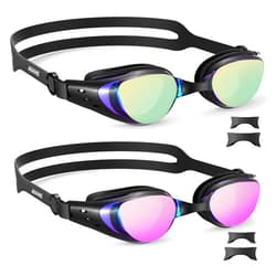 Aegend Swim Goggles 2 Pack Swimming Goggles for Men Women Adult Youth No Leaking