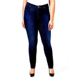 1826 Jeans 1826 / Diamante/NINA Rossi Womens Super Plus Size Stretchy Blue/Black Denim Jeans Skinny Leg Pants Size 14 to 32