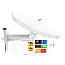 DTB TECH Outdoor TV Antenna, Smart Digital Omnidirectional TV Antenna, Reception Over 100 Miles 4K HD Digital TV Antenna, 32ft RG6 Coaxial Cable