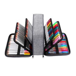 YTSTYLE 300 Slots Pencil Case,Colored Gel Pens Holder Organizer High Capacity Pencil Bag with Multilayer Compartments for Watercolor Pens Prismacolor Premier Crayola Colored Pencils(Pencils Not Included)(Grey)