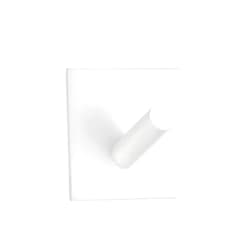 SMEDBO Beslagsboden Square Design Single Wall Mounted Hook Finish: White Matte Stainless Steel