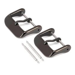 Wellfit 2 Pack Watch Straps Bands Buckle Replacement, Watch Band Clasp, Choice of Color and Size, Vacuum PVD Finish