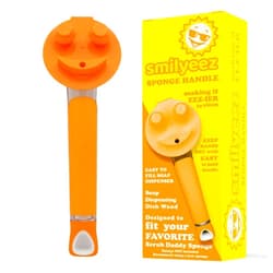 Smilyeez The Original Smiling Sponge Handle - Soap Dispensing Handle for Scrub Daddy Sponge (Orange) by Smilyeez