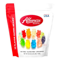 Albanese World's Best 12 Flavor Gummi Bears, 36oz Bag of Candy