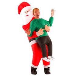 Morphsuits Morph Inflatable Santa Costume Adult, Santa Claus Inflatable Costume, Blow Up Santa Costumes for Adults, Santa Costume