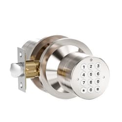 HIDALIFE Door Knob with Keypad, Keyless Entry Door Lock, Door Lock for Bedroom, Door Knob with Lock for Front Door Garage Home Apartment, Satin Nickel