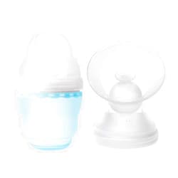 Olababy GentleBottle(Sky, 4oz) + Breast Milk Collection Attachment Bundle