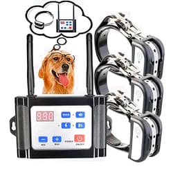 SUXIAN Wireless Dog Fence & Training Collar 2-in-1, Pet Containment System, Dual Antenna, Adjustable Range 100-990 ft, Reflective Stripe, Waterproof Rechargeable Training Collar, Harmless for All Dogs