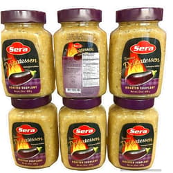 Sera Roasted Delicatessen Roasted Eggplant 23 Oz | Ready to Serve Precooked Eggplant | Smokey Flavor | Perfect for Grilling, Vegetables, Meats, Sandwiches! | Kosher (6 PACK)