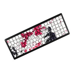 YMDK 131 Raven Sakura Keycap Cherry Profile Double Shot Sidelit Shine Through PBT Keycaps for MX Mechanical Keyboard
