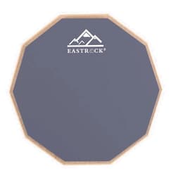 EASTROCK 8 Inches Practice Drum Pad, Double Sided Slient Drum Pad, Silicone Dumb Drum for Beginners,Gray