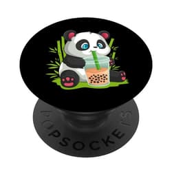 Kawaii Boba Tea Apparel Co. Kawaii Cute Anime Panda Otaku Japanese Bubble Boba PopSockets Adhesive PopGrip