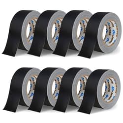 Oleitodh 8 Pack of Black Gaffer Tape – 30 Yards x 2 Inch Wide – Waterproof, No Residue - Cloth Fabric Gaffers Tape for Photography, HVAC, Gaff or Gaffers Labeling, Painters and Pro Duct Repair Value Pack