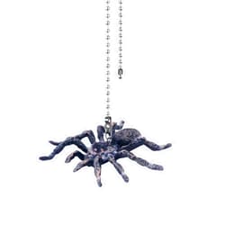 Dotlite Spider Ceiling Fan Pull Chain,12in Halloween Fan String Pulls Charm Extension Decorative,3mm Diameter Beaded Fan Light Pull Chains Extender Ornaments with Connector for Kid Room