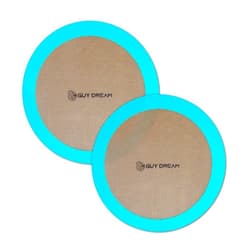 GUY.DRE.MAT Round Silicone Baking Mats for 8 Inch Cake Pan, Food Grade, Non-Stick, Reusable Silicone Mat for Baking Pan for Bread/Tortilla/Macaron/Pastry/Pie/Bun