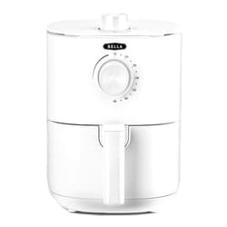 BELLA 2.9QT Manual Air Fryer, No Pre-Heat Needed, No-Oil Frying, Fast Healthy Evenly Cooked Meal Every Time, Removeable Dishwasher Safe Non Stick Pan and Crisping Tray for Easy Clean Up, Matte White 2.9 Quart Matte White