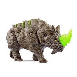 Schleich Eldrador Creatures - Stone Battle Rhino Figurine - Fantasy Rhinoceros for Boys and Girls - Durable Rock Beast Figures for Imaginative Play - Monster Toys for Kids Ages 7+ | 70157