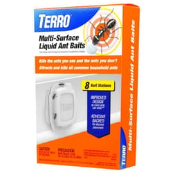 TERRO Indoor Liquid Ant Baits with Adhesive Strips for Discreet Baiting - TERRO Ant Trap and Bait Station - 8 Pack - T334SR